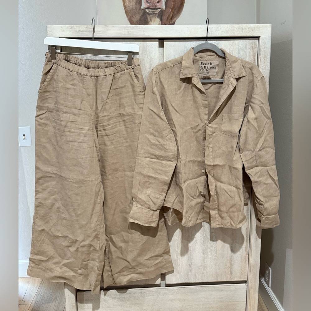 Frank & Eileen Tuscany Linen Getaway Set in Tan